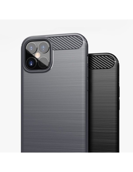 Carbon Case lankstus dangtelis iPhone 12 Pro Max juodas Carbon Case lankstus dangtelis iPhone 12 Pro Max juodas