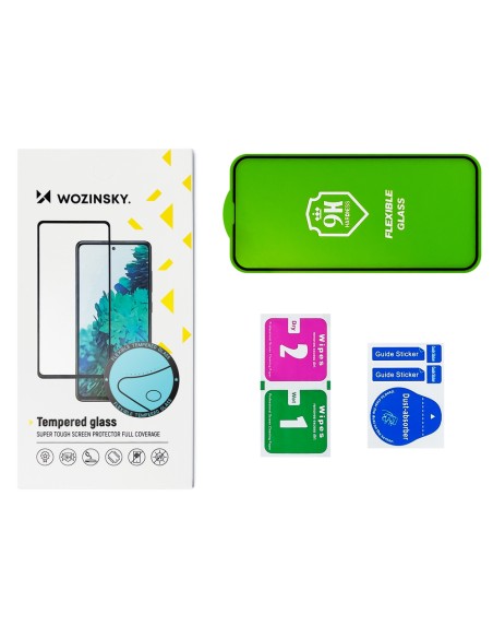 Wozinsky viso dangčio Flexi nano stiklo plėvelės grūdintas stiklas su rėmeliu Huawei Y5p Black Wozinsky viso dangčio Flexi nano stiklo plėvelės grūdintas stiklas su rėmeliu Huawei Y5p Black