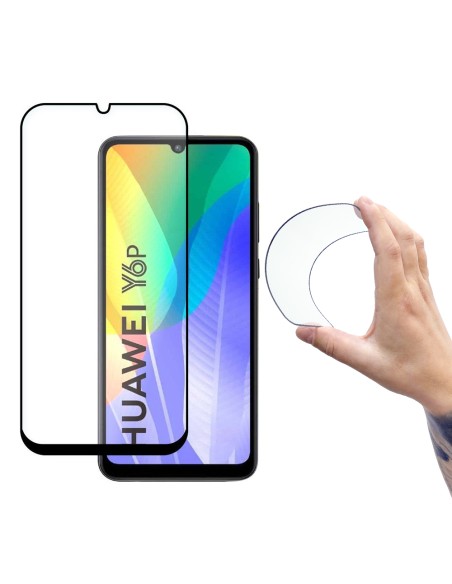 Wozinsky viso dangčio Flexi nano stiklo plėvelės grūdintas stiklas su rėmeliu Huawei Y6p Black Wozinsky viso dangčio Flexi nano stiklo plėvelės grūdintas stiklas su rėmeliu Huawei Y6p Black