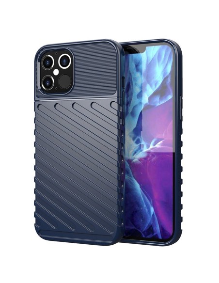 Thunder Case, lankstus šarvuotas dėklas, dangtelis iPhone 12 Pro Max, mėlynas Thunder Case, lankstus šarvuotas dėklas, dangtelis iPhone 12 Pro Max, mėlynas