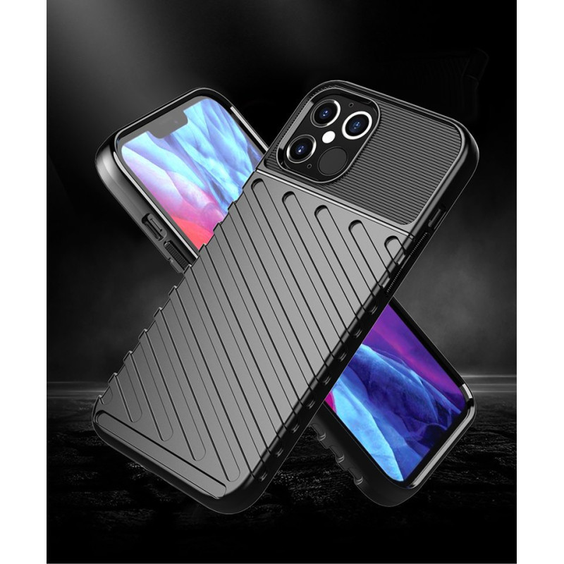 Thunder Case, lankstus šarvuotas dėklas, dangtelis iPhone 12 Pro Max, mėlynas