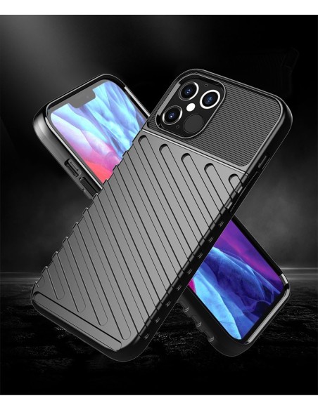 Thunder Case, lankstus šarvuotas dėklas, dangtelis iPhone 12 Pro Max, mėlynas Thunder Case, lankstus šarvuotas dėklas, dangtelis iPhone 12 Pro Max, mėlynas