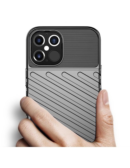 Thunder Case, lankstus šarvuotas dėklas, dangtelis iPhone 12 Pro Max, mėlynas Thunder Case, lankstus šarvuotas dėklas, dangtelis iPhone 12 Pro Max, mėlynas