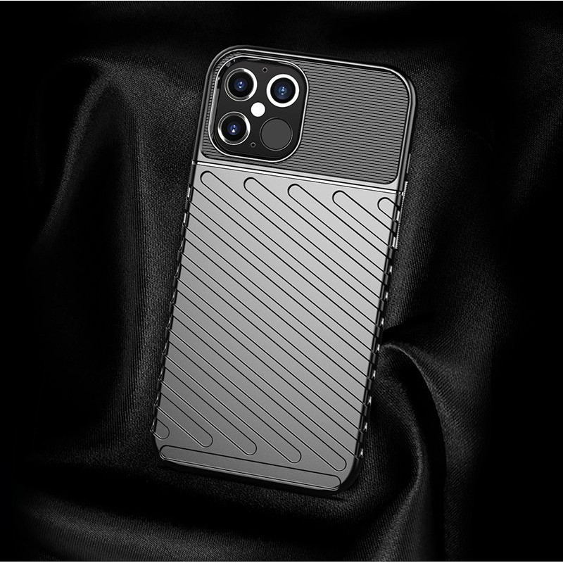 Thunder Case, lankstus šarvuotas dėklas, dangtelis iPhone 12 Pro Max, mėlynas