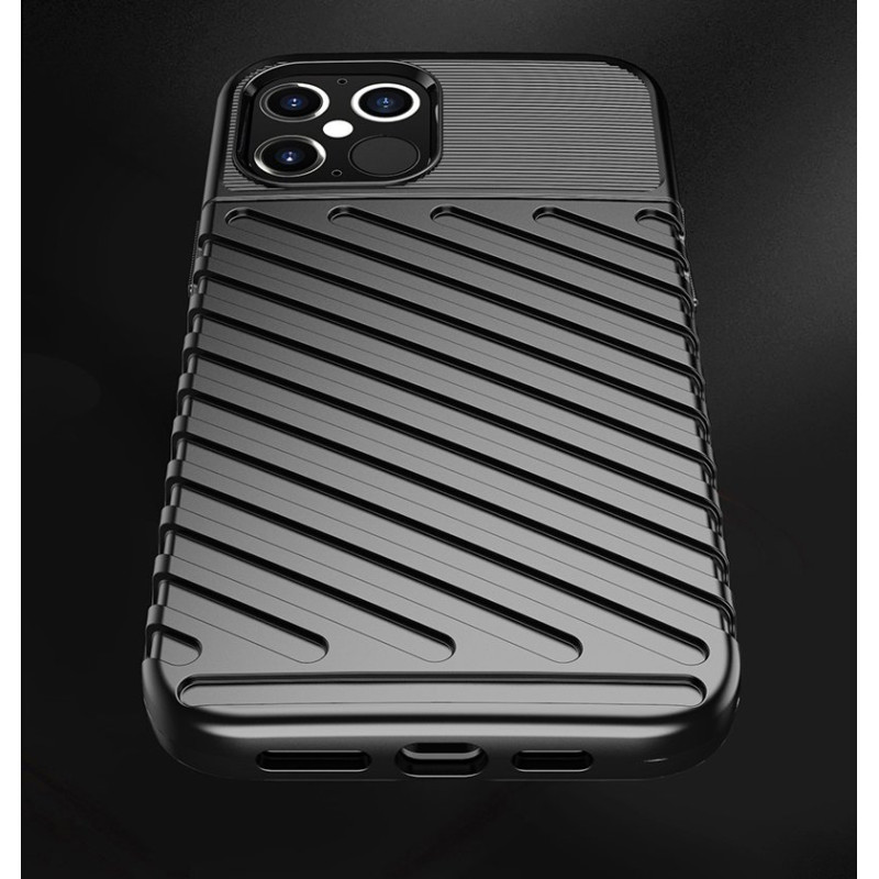 Thunder Case, lankstus šarvuotas dėklas, dangtelis iPhone 12 Pro Max, mėlynas