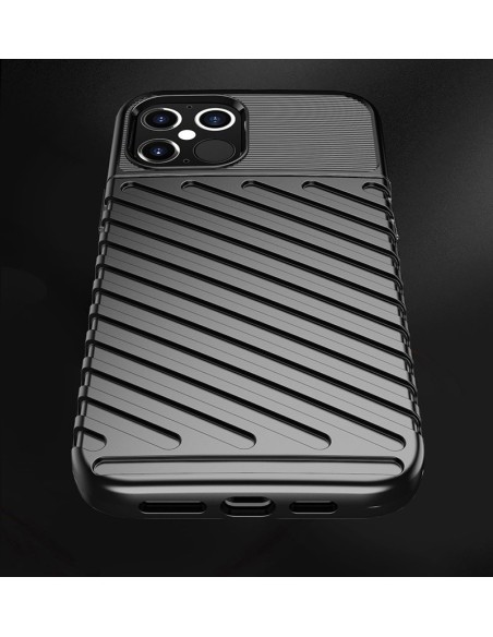 Thunder Case, lankstus šarvuotas dėklas, dangtelis iPhone 12 Pro Max, mėlynas Thunder Case, lankstus šarvuotas dėklas, dangtelis iPhone 12 Pro Max, mėlynas