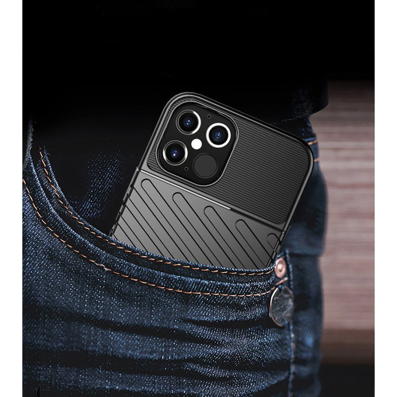 Thunder Case, lankstus šarvuotas dėklas, dangtelis iPhone 12 Pro Max, mėlynas