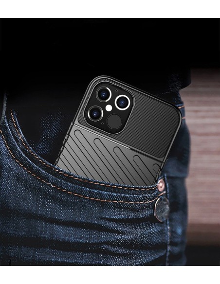 Thunder Case, lankstus šarvuotas dėklas, dangtelis iPhone 12 Pro Max, mėlynas Thunder Case, lankstus šarvuotas dėklas, dangtelis iPhone 12 Pro Max, mėlynas