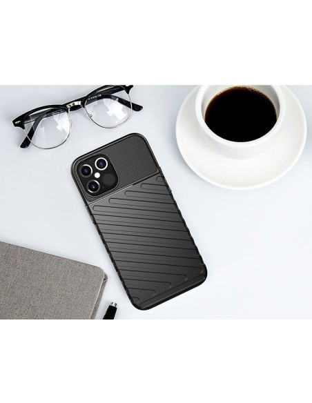 Thunder Case, lankstus šarvuotas dėklas, dangtelis iPhone 12 Pro Max, mėlynas Thunder Case, lankstus šarvuotas dėklas, dangtelis iPhone 12 Pro Max, mėlynas