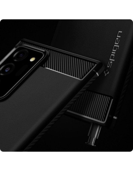 Spigen Rugged Armor dėklas, skirtas Samsung Galaxy Note 20 Ultra - matinė juoda Spigen Rugged Armor dėklas, skirtas Samsung Galaxy Note 20 Ultra - matinė juoda