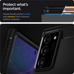 Spigen Rugged Armor dėklas, skirtas Samsung Galaxy Note 20 Ultra - matinė juoda