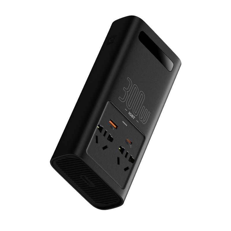 Automobilio įtampos keitiklis 12V - 220V IGBT 300W (CN/EU kištukas) juodas