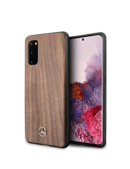 Mercedes Wood Line Walnut dėklas Samsung Galaxy S20 - rudas Mercedes Wood Line Walnut dėklas Samsung Galaxy S20 - rudas