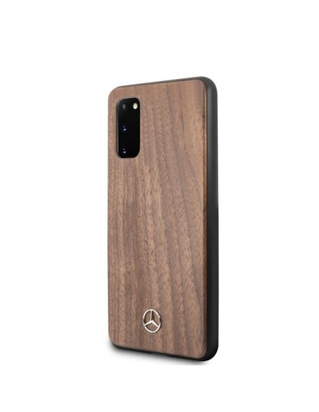 Mercedes Wood Line Walnut dėklas Samsung Galaxy S20 - rudas Mercedes Wood Line Walnut dėklas Samsung Galaxy S20 - rudas