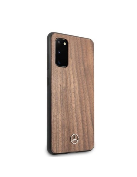 Mercedes Wood Line Walnut dėklas Samsung Galaxy S20 - rudas Mercedes Wood Line Walnut dėklas Samsung Galaxy S20 - rudas