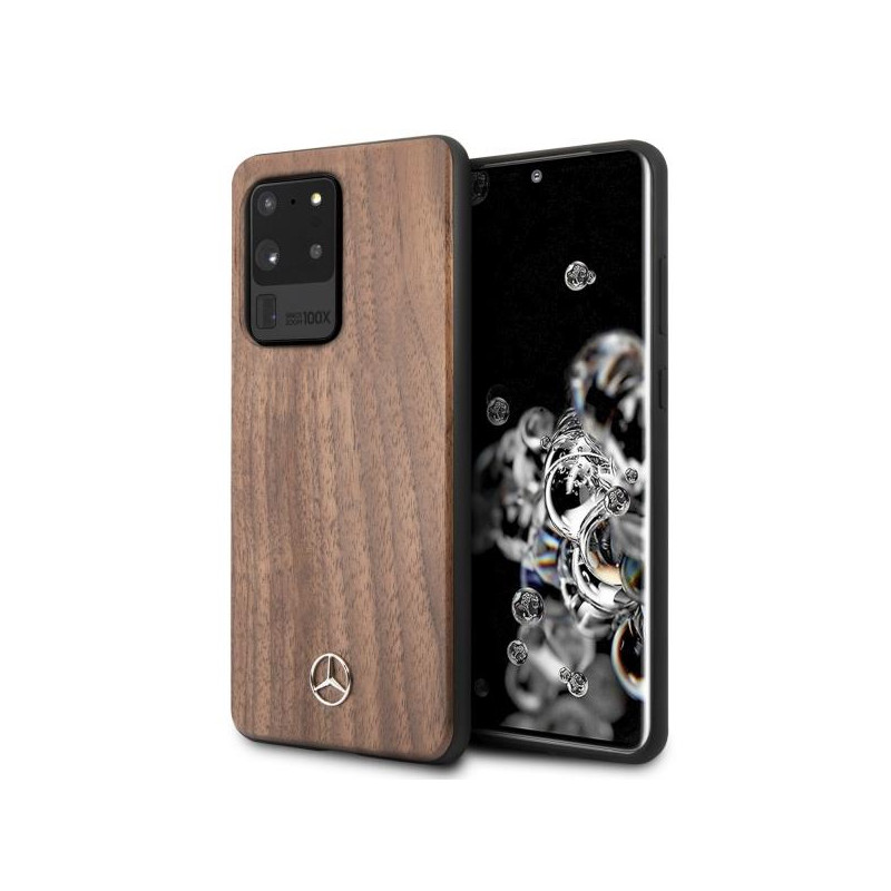 Mercedes Wood Line Walnut dėklas, skirtas Samsung Galaxy S20 Ultra - rudas Mercedes Wood Line Walnut dėklas, skirtas Samsung Galaxy S20 Ultra - rudas