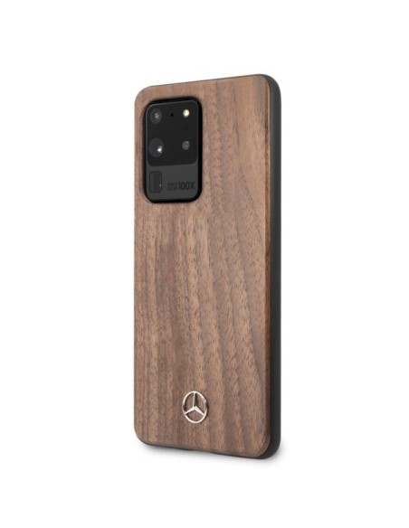 Mercedes Wood Line Walnut dėklas, skirtas Samsung Galaxy S20 Ultra - rudas Mercedes Wood Line Walnut dėklas, skirtas Samsung Galaxy S20 Ultra - rudas