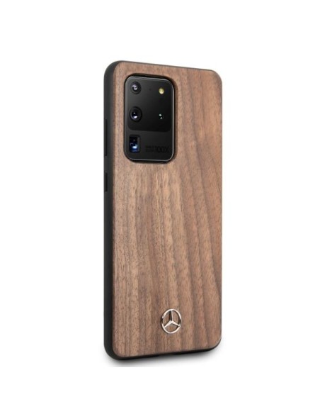 Mercedes Wood Line Walnut dėklas, skirtas Samsung Galaxy S20 Ultra - rudas Mercedes Wood Line Walnut dėklas, skirtas Samsung Galaxy S20 Ultra - rudas