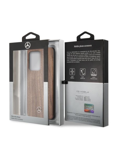 Mercedes Wood Line Walnut dėklas, skirtas Samsung Galaxy S20 Ultra - rudas Mercedes Wood Line Walnut dėklas, skirtas Samsung Galaxy S20 Ultra - rudas