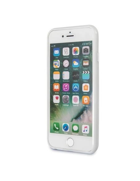 JAV Polo Assn byla Trispalvių raštų kolekcija, skirta iPhone 7 / 8 / SE 2020 / SE 2022 - balta JAV Polo Assn byla Trispalvių raštų kolekcija, skirta iPhone 7 / 8 / SE 2020 / SE 2022 - balta