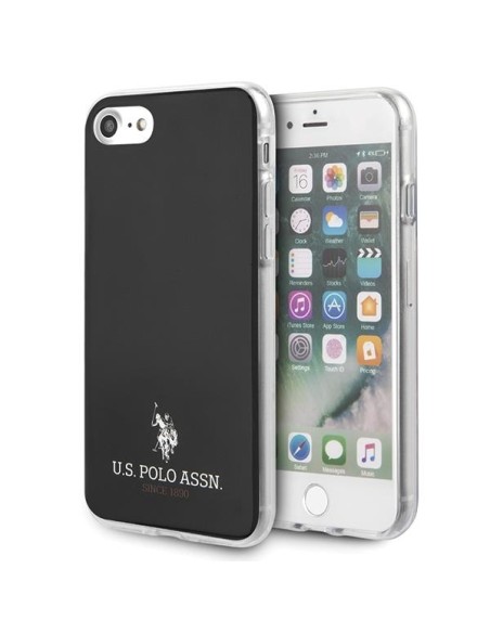 JAV Polo Assn byla Blizgus, skirtas iPhone 7 / 8 / SE 2020 / SE 2022 - juodas JAV Polo Assn byla Blizgus, skirtas iPhone 7 / 8 / SE 2020 / SE 2022 - juodas
