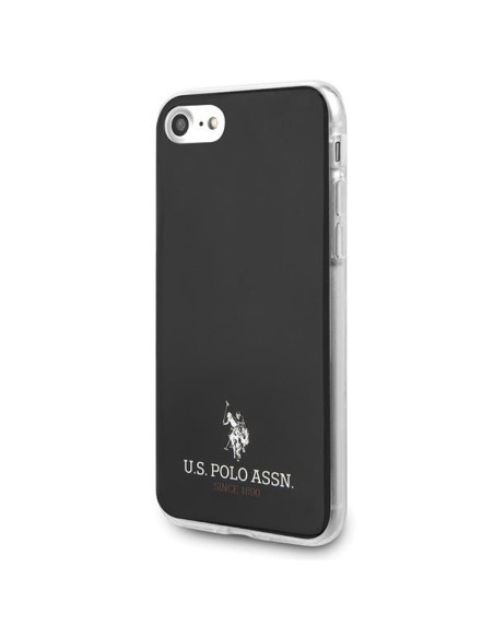JAV Polo Assn byla Blizgus, skirtas iPhone 7 / 8 / SE 2020 / SE 2022 - juodas JAV Polo Assn byla Blizgus, skirtas iPhone 7 / 8 / SE 2020 / SE 2022 - juodas