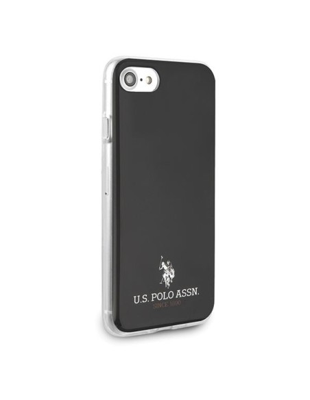 JAV Polo Assn byla Blizgus, skirtas iPhone 7 / 8 / SE 2020 / SE 2022 - juodas JAV Polo Assn byla Blizgus, skirtas iPhone 7 / 8 / SE 2020 / SE 2022 - juodas