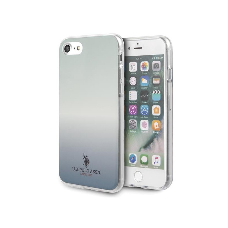 JAV Polo Assn byla Gradiento raštų kolekcija, skirta iPhone 7 / 8 / SE 2020 / SE 2022 – mėlyna JAV Polo Assn byla Gradiento raštų kolekcija, skirta iPhone 7 / 8 / SE 2020 / SE 2022 – mėlyna