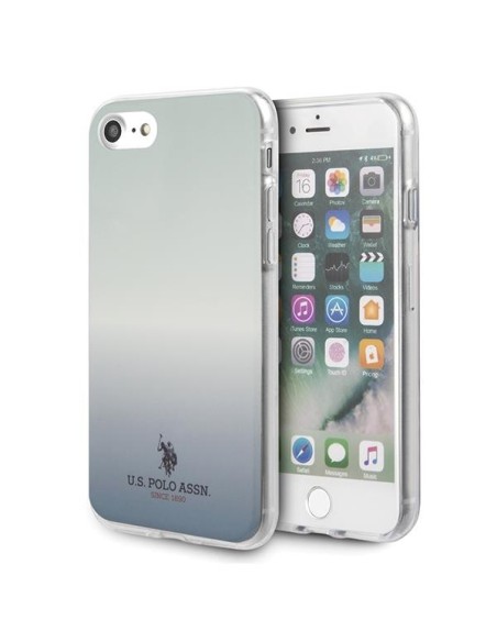 JAV Polo Assn byla Gradiento raštų kolekcija, skirta iPhone 7 / 8 / SE 2020 / SE 2022 – mėlyna JAV Polo Assn byla Gradiento raštų kolekcija, skirta iPhone 7 / 8 / SE 2020 / SE 2022 – mėlyna