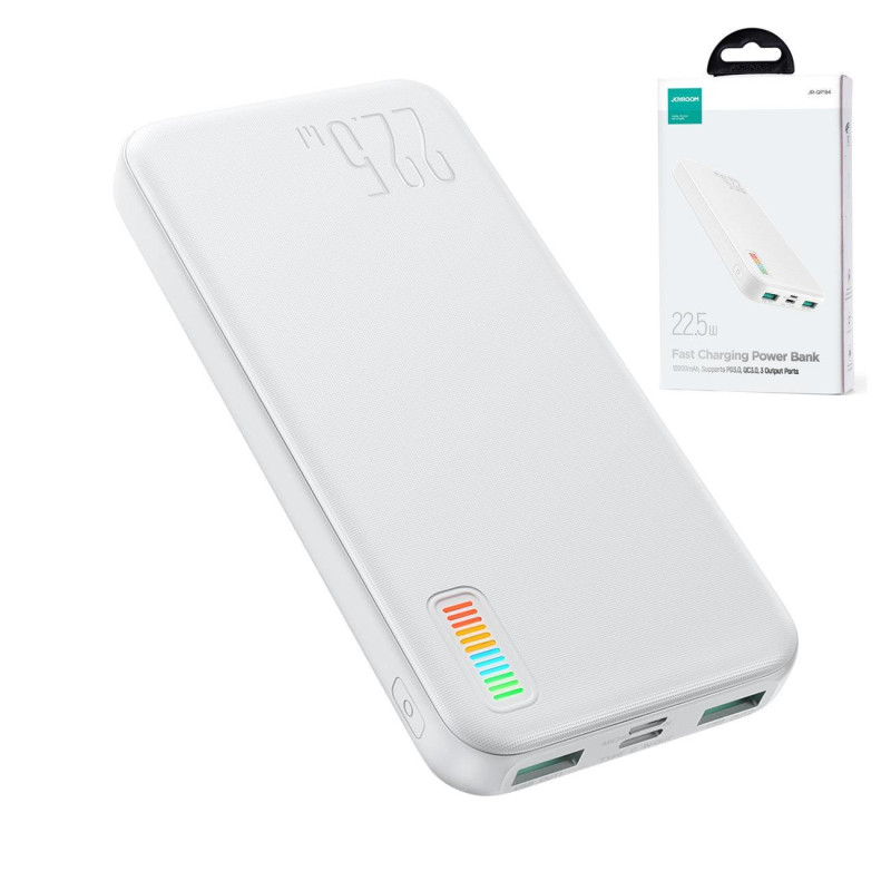 Powerbank 10000mAh Dazzling Series 22,5W balta