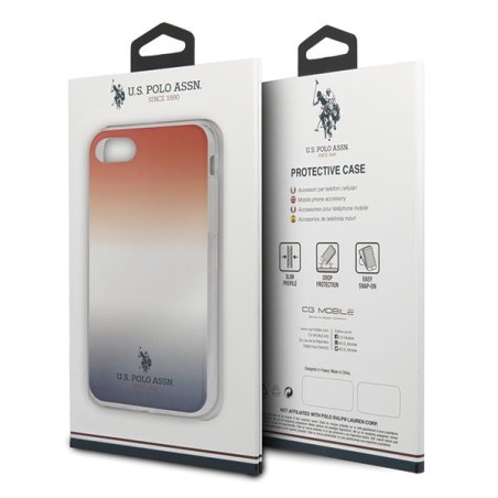 JAV Polo Assn byla Gradiento raštų kolekcija, skirta iPhone 7 / 8 / SE 2020 / SE 2022 – raudona ir mėlyna JAV Polo Assn byla Gradiento raštų kolekcija, skirta iPhone 7 / 8 / SE 2020 / SE 2022 – raudona ir mėlyna