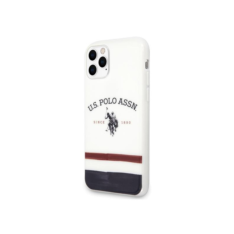 JAV Polo Assn byla Trispalvių raštų kolekcija, skirta iPhone 11 Pro – balta