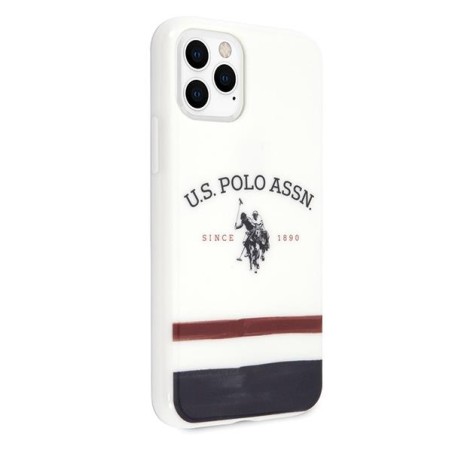 JAV Polo Assn byla Trispalvių raštų kolekcija, skirta iPhone 11 Pro – balta JAV Polo Assn byla Trispalvių raštų kolekcija, skirta iPhone 11 Pro – balta
