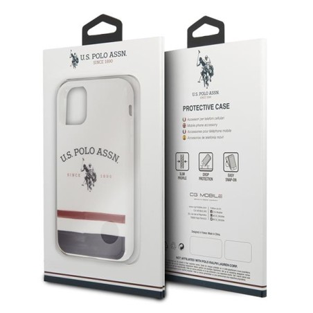 JAV Polo Assn byla Trispalvių raštų kolekcija, skirta iPhone 11 Pro – balta JAV Polo Assn byla Trispalvių raštų kolekcija, skirta iPhone 11 Pro – balta