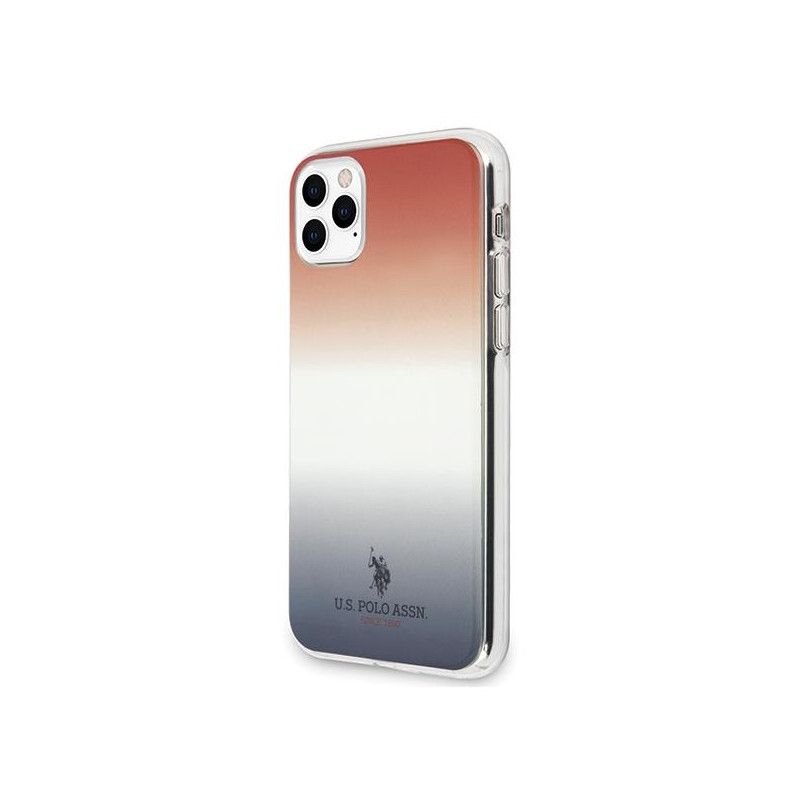 JAV Polo Assn byla Gradiento raštų kolekcija, skirta iPhone 11 Pro – raudona ir mėlyna