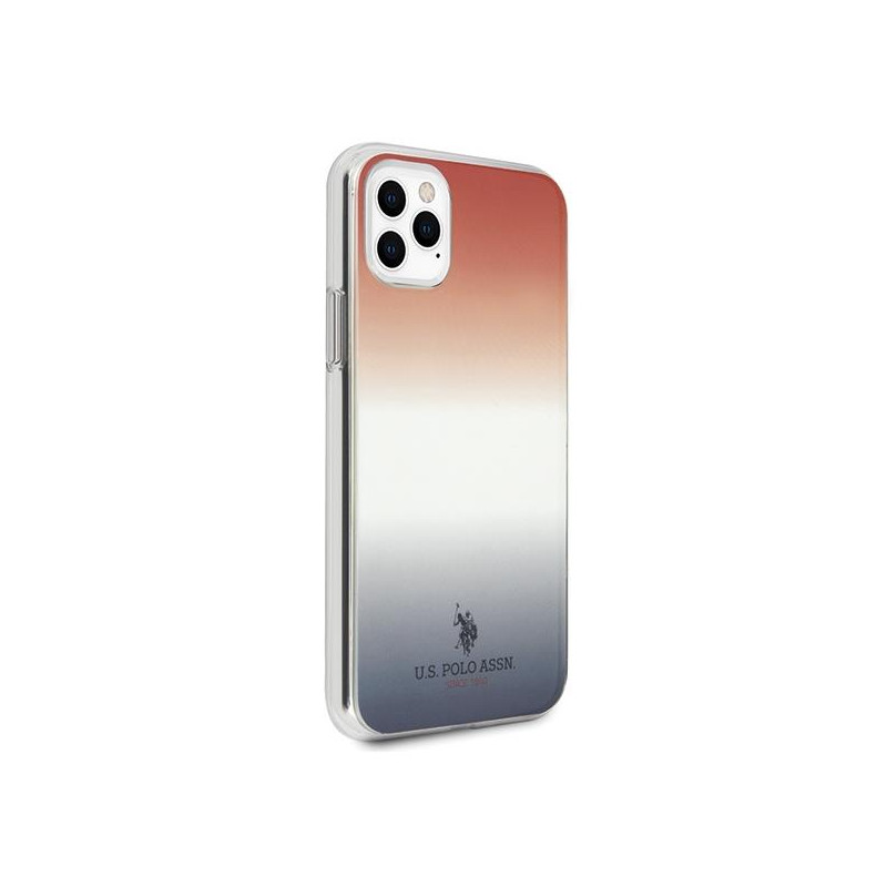 JAV Polo Assn byla Gradiento raštų kolekcija, skirta iPhone 11 Pro – raudona ir mėlyna