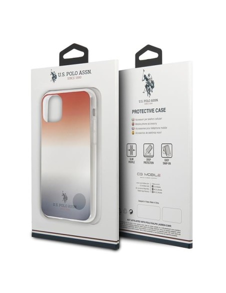 JAV Polo Assn byla Gradiento raštų kolekcija, skirta iPhone 11 Pro – raudona ir mėlyna JAV Polo Assn byla Gradiento raštų kolekcija, skirta iPhone 11 Pro – raudona ir mėlyna