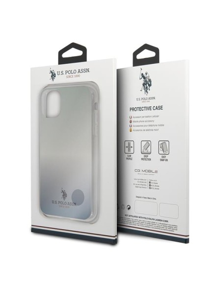 JAV Polo Assn byla Gradiento raštų kolekcija, skirta iPhone 11 – mėlyna JAV Polo Assn byla Gradiento raštų kolekcija, skirta iPhone 11 – mėlyna