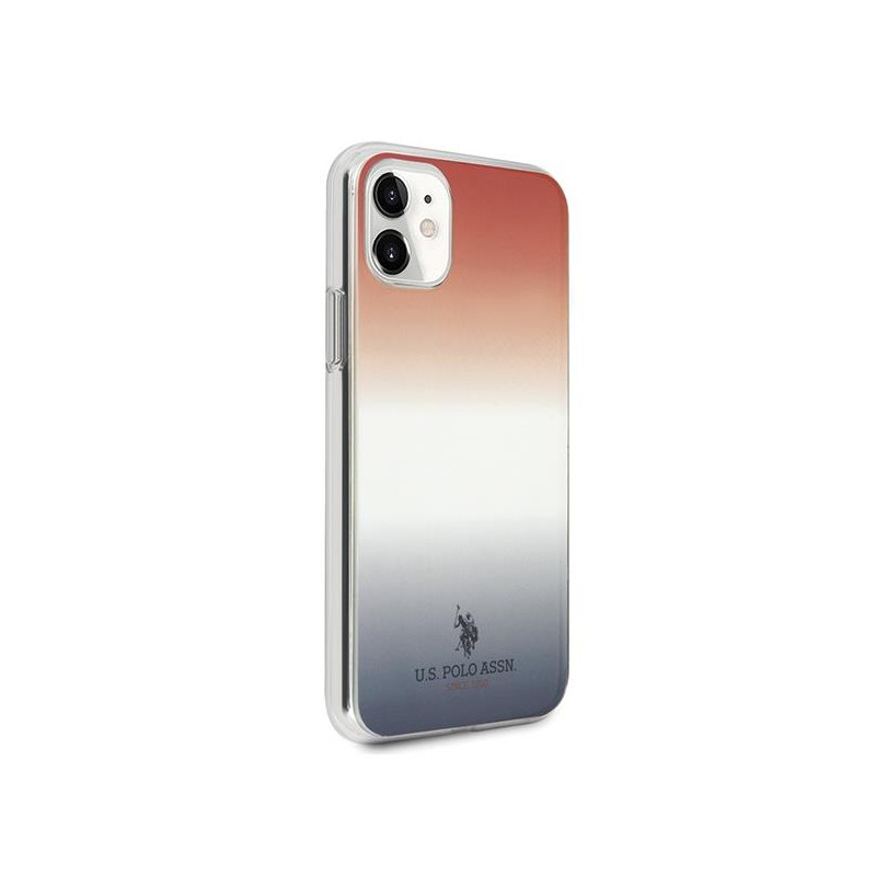 JAV Polo Assn byla Gradiento raštų kolekcija, skirta iPhone 11 – raudona ir mėlyna