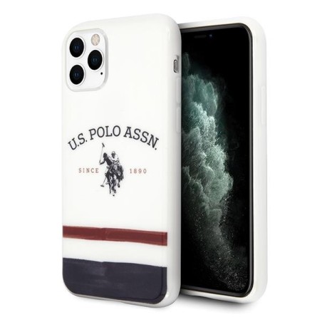 JAV Polo Assn byla Trispalvių raštų kolekcija, skirta iPhone 11 Pro Max – balta
