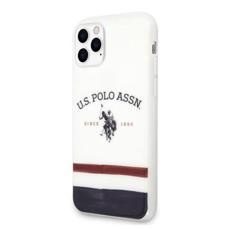 JAV Polo Assn byla Trispalvių raštų kolekcija, skirta iPhone 11 Pro Max – balta