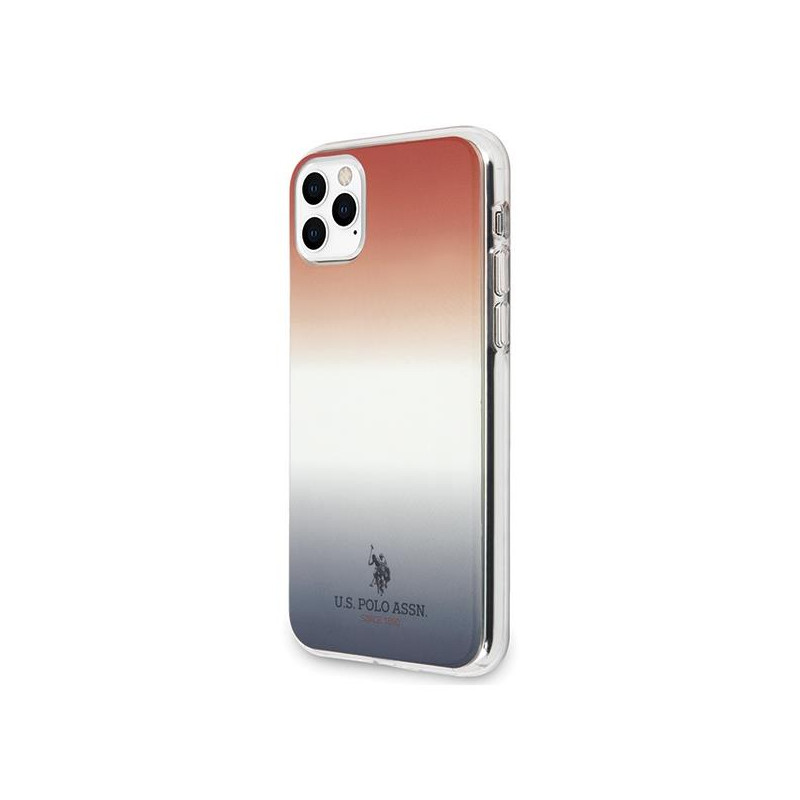 JAV Polo Assn byla Gradiento raštų kolekcija, skirta iPhone 11 Pro Max – raudona ir mėlyna