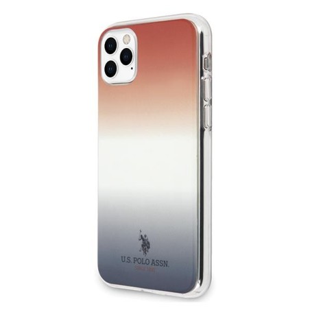 JAV Polo Assn byla Gradiento raštų kolekcija, skirta iPhone 11 Pro Max – raudona ir mėlyna