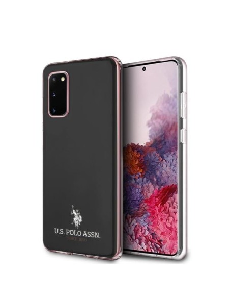 JAV Polo Assn byla Blizgus, skirtas Samsung Galaxy S20 - juodas JAV Polo Assn byla Blizgus, skirtas Samsung Galaxy S20 - juodas