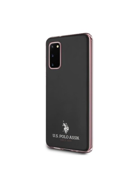 JAV Polo Assn byla Blizgus, skirtas Samsung Galaxy S20 - juodas JAV Polo Assn byla Blizgus, skirtas Samsung Galaxy S20 - juodas