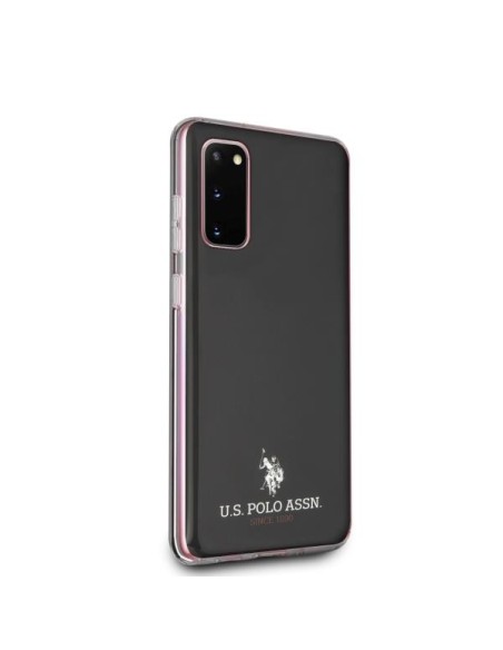 JAV Polo Assn byla Blizgus, skirtas Samsung Galaxy S20 - juodas JAV Polo Assn byla Blizgus, skirtas Samsung Galaxy S20 - juodas