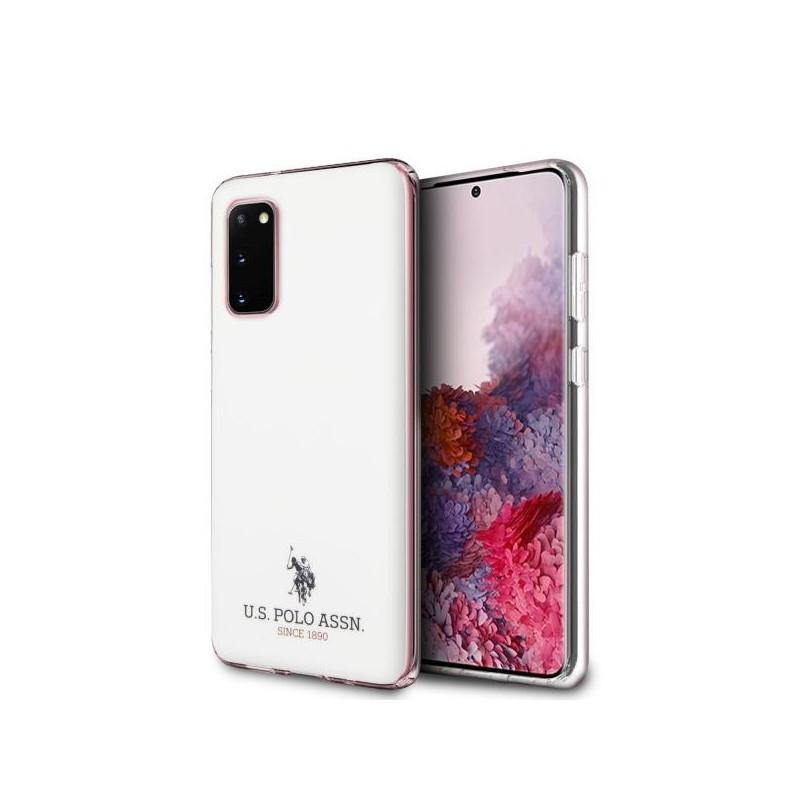 JAV Polo Assn byla Blizgus „Samsung Galaxy S20“ – baltas