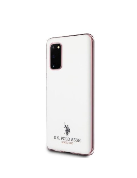 JAV Polo Assn byla Blizgus „Samsung Galaxy S20“ – baltas JAV Polo Assn byla Blizgus „Samsung Galaxy S20“ – baltas