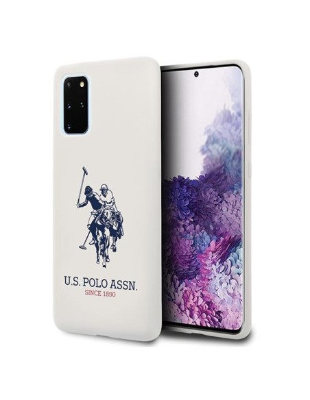 JAV Polo Assn byla Silikono kolekcija, skirta Samsung Galaxy S20+ - balta JAV Polo Assn byla Silikono kolekcija, skirta Samsung Galaxy S20+ - balta