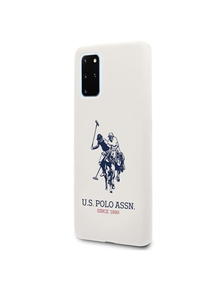 JAV Polo Assn byla Silikono kolekcija, skirta Samsung Galaxy S20+ - balta JAV Polo Assn byla Silikono kolekcija, skirta Samsung Galaxy S20+ - balta